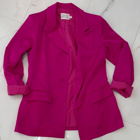 Hello Molly Jackets & Blazers - Hello Molly Fuchsia bright Blazer size xs